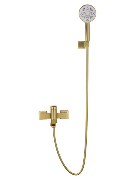 Смеситель для ванны с душем WONZON & WOGHAND FRAME, Брашированное золото (WW-88639010- BG)