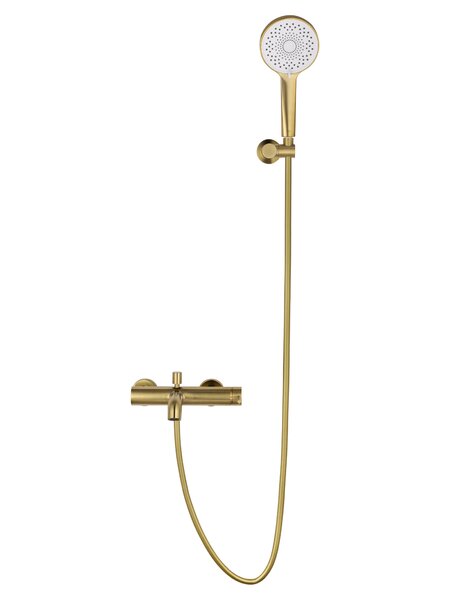 Смеситель для ванны с душем WONZON & WOGHAND STICK, Брашированное золото (WW-88639017- BG)