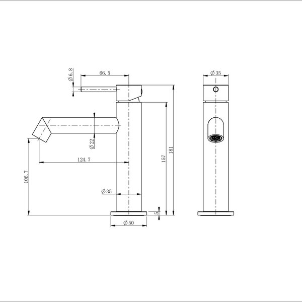Смеситель для раковины WONZON & WOGHAND, Белый матовый (WW-H1063-MW)
