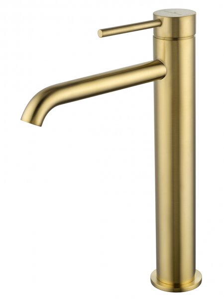 Смеситель для раковины высокий WONZON & WOGHAND STICK, Брашированное золото (WW-88239017- BG)