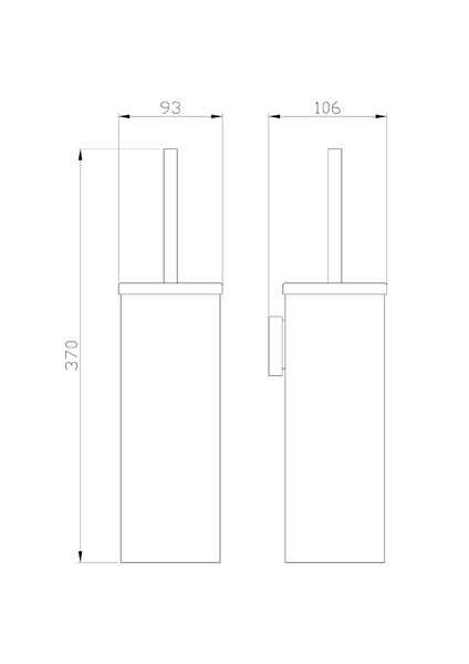 Туалетный ершик в комплекте WONZON & WOGHAND EASY, Хром (WW-8119)
