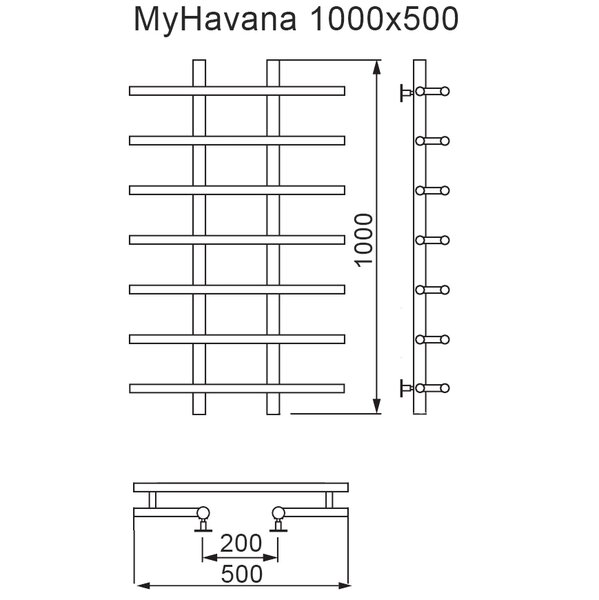 Полотенцесушитель MYFREA My Havana 100/50 Снят с пр-ва