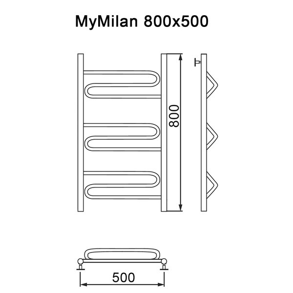 Полотенцесушитель MYFREA My Milan 80/50