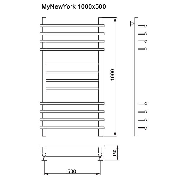Полотенцесушитель MYFREA My New York 100/50
