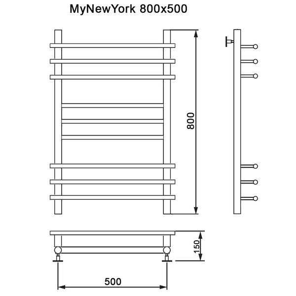 Полотенцесушитель MYFREA My New York 80/50