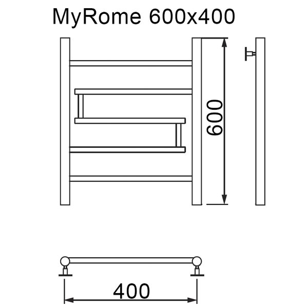 Полотенцесушитель MYFREA My Rome 60/40