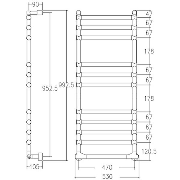 Электрический полотенцесушитель Margaroli 514-11 BOX Sole 5144711CRNB Хром