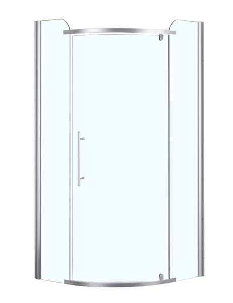 Душевое ограждение Azario EDMONTON 900х900х2000, распаш дверь, 8 мм, профиль хром