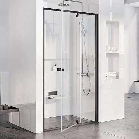 Душевая дверь Ravak Pivot PDOP1-80 распашная, стекло Transparent, профиль Черный (03G40300Z1)