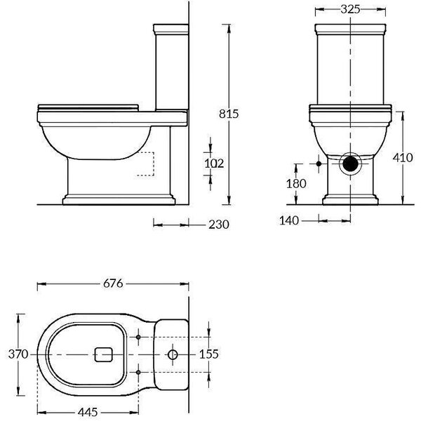 Чаша напольного унитаза Kerama Marazzi Pompei PO.wc.01 без бачка и сиденья