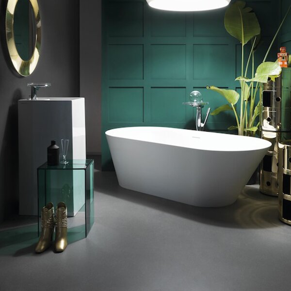 Laufen Kartell Ванна 171.5x81.5x45см, отдельностоящая, с слив-переливом, материал: искусственный камень-мрамор, цвет: белый
