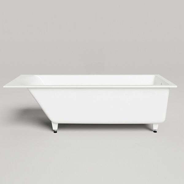 Salini Cascata Встраиваемая ванна 170x70x55.2см., ножки, сифон, мат-л: S-Stone, цвет: белый матовый