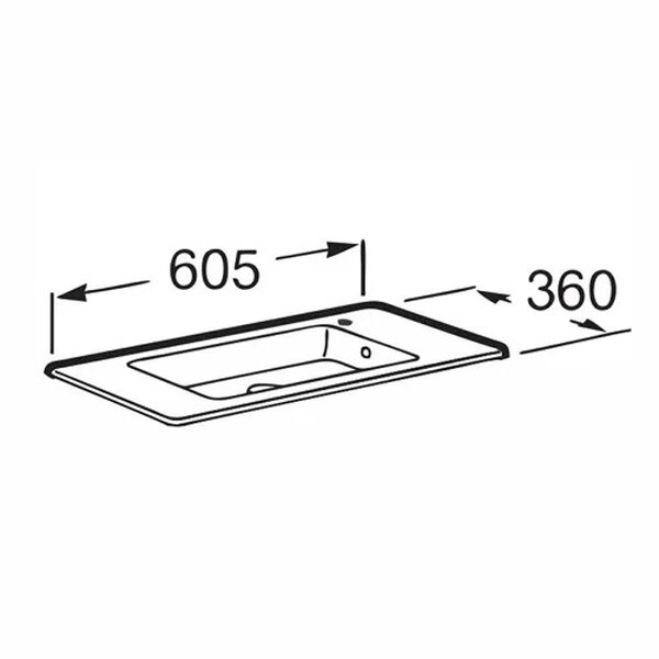 Roca DEBBA COMPACT Раковина мебельная Unik 600x360x160 мм, белый (732799H00Y)