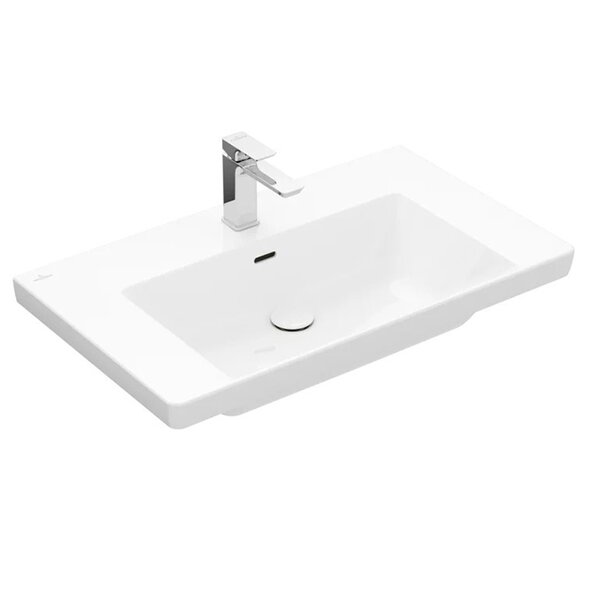 Villeroy & Boch Subway 3.0 Раковина для установки на тумбу 800*470мм, с 1 отв. под смеситель, с переливом, нешлифован.цвет альпийский белый