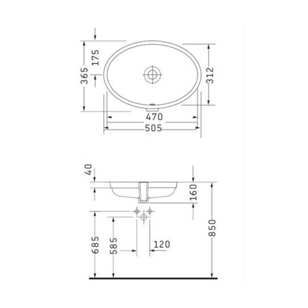 Раковина Duravit Jelsa 2401470028 встраиваемая цвет белый 51х37 см