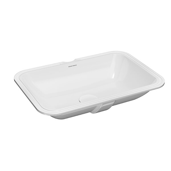 Kerama Marazzi Раковина PLAZA встраиваемая снизу 54,5*38*14см, без отв. под смеситель, с переливом, белая глянцевая