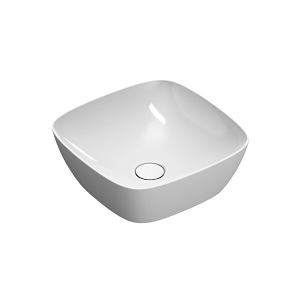 Catalano ALVEA Раковина 40x40 накладная, без отв. под смеситель, покрытие Cataglaze+, цвет белый глянцевый