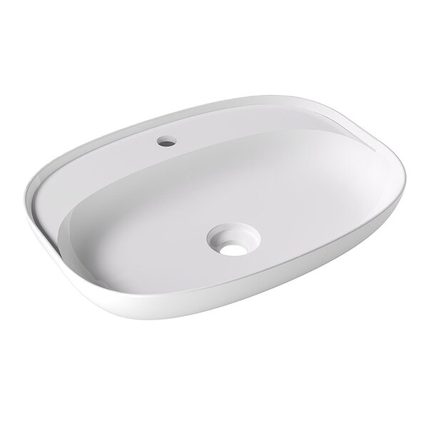 Alice Form Раковина Oval 60x45хВ12 Plan, накладная, с отверстием под смеситель, белый глянцевый