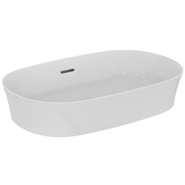 Ideal Standard Ipalyss Раковина 600х380хh120 мм, накладная, овальная, без отв. под смес., с крепежом, шаблоном, покрытие: Diamatec&reg; цвет: белый глянец