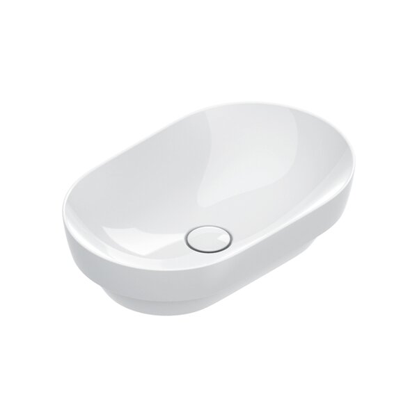 Catalano SFERA Раковина 55x35 h14 встраиваемая, без отв. под смеситель, покрытие Cataglaze+, цвет белый глянцевый