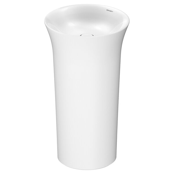 Duravit White Tulip Раковина 500  мм напольная, без отв под смес, с керам крышкой, без перелива, сифон, слив в пол, цвет: белый (Спеццена со склада)