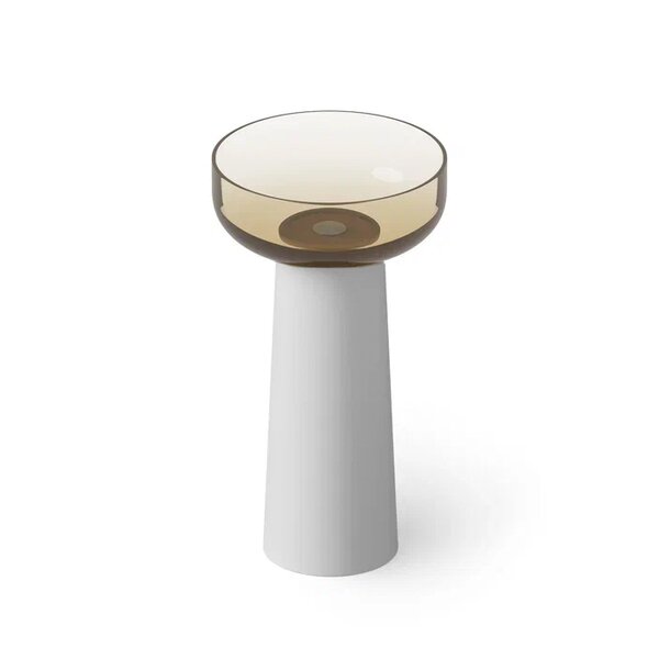 DEA DESIGN Washbasins Раковина напольная 48x48xh88 см, материал: Glasstech прозрачная смола, цвет: чаша classic green/пьедестал белый