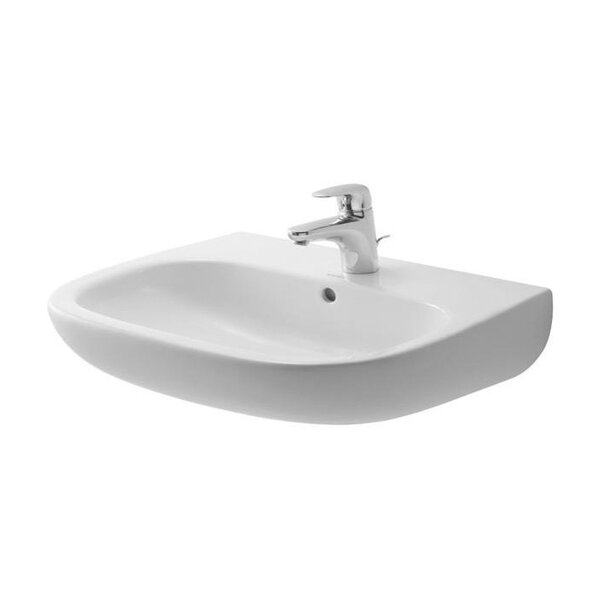 Duravit D-Code Раковина  с перел., с 1 отв. под смес., 550x430мм, Цвет: Белый