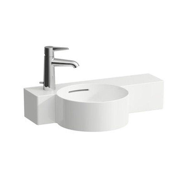 Laufen VAL Раковина-мини  полка справа 550x315x115 мм с 1 отв. под смеситель, подрезаемая до 430 мм,,  цвет: белый (без полотенцедержателя!)