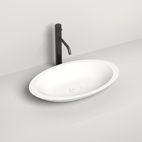 Salini CALLISTA 1101202SM Раковина накладная 575х350х85мм, без отв. под смес, без перелива, мат-л: S-Stone, матовый, белый.