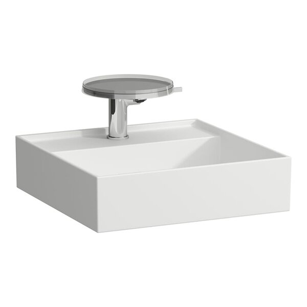 Kartell by laufen мини-раковина со скрытым сливом 460x460x120 мм, отверстие для смесителя, без отверстия перелива, цвет белый матовый