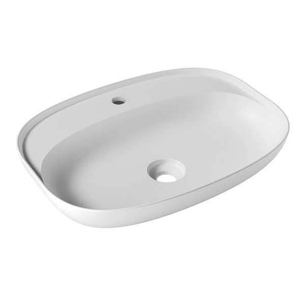 Alice Form Раковина Oval 60x45хВ12 Plan, накладная, с отверстием под смеситель, белый матовый