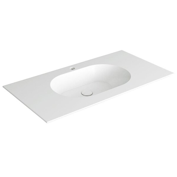 SIMAS WAVE Раковина на столешницу  100x50xh14,5 см, с 1 отв под смеситель,цвет BIANCO MATT