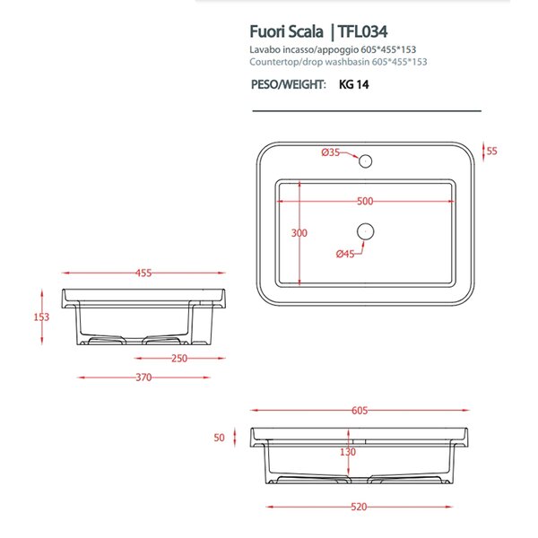 Artceram FUORI SCALA Раковина встраиваемая 60х45 см, 1 отверстие, цвет avio (акция из наличия)