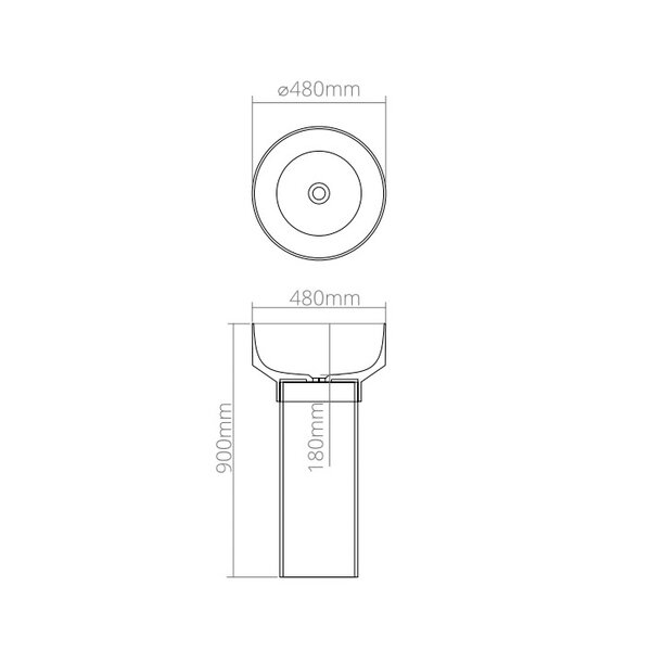 DEA DESIGN Washbasins Раковина напольная 48x48xh90 см, материал: Glasstech прозрачная смола, цвет: чаша pomegranate/пьедестал graphite