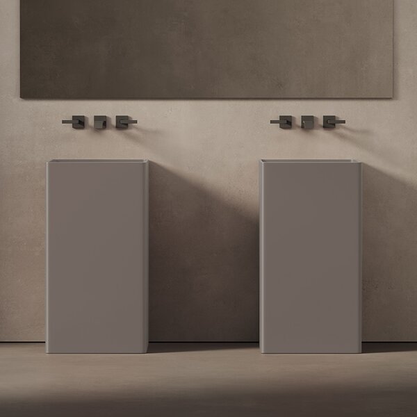 DEA DESIGN Pedestal Basin Раковина напольная 450х450хh900 мм, цвет grey brown