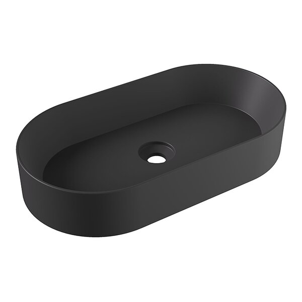 Alice Spy Раковина Oval 65x36хВ12, накладная, без отверстия под смеситель, чёрный матовый