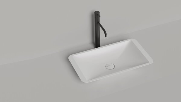 Salini CALLISTA 107 Раковина накладная 575х350х90мм, без отв. под смес, без перелива, мат-л: S-Stone, матовый, белый.
