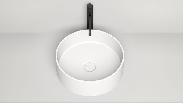 Salini ARMONIA 202 Раковина накладная 450х450х150мм, без отв. под смес, без перелива, мат-л: S-Stone, матовый, белый.