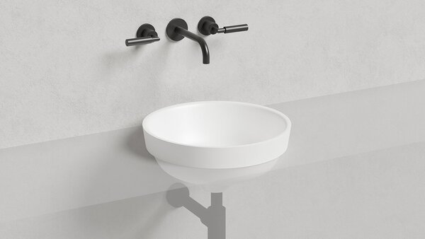 Salini MAREA 03 Раковина накладная 415х415х160мм, без отв. под смес, без перелива, мат-л: S-Stone, матовый, белый.
