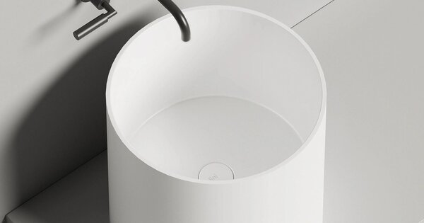 Salini ARMONIA 04 Раковина накладная 460х460х150мм, без отв. под смес, без донного клапана, мат-л: S-Stone, матовый, белый.
