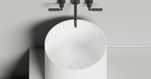 Salini ARMONIA 04 Раковина накладная 460х460х150мм, без отв. под смес, без донного клапана, мат-л: S-Stone, матовый, белый.