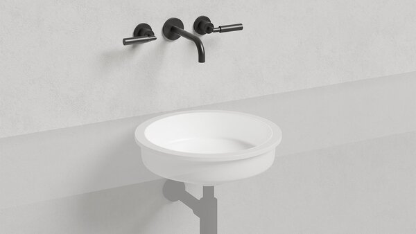Salini MAREA 04 Раковина врезная снизу 420х420х128мм, без отв. под смес, без перелива, мат-л: S-Stone, матовый, белый.