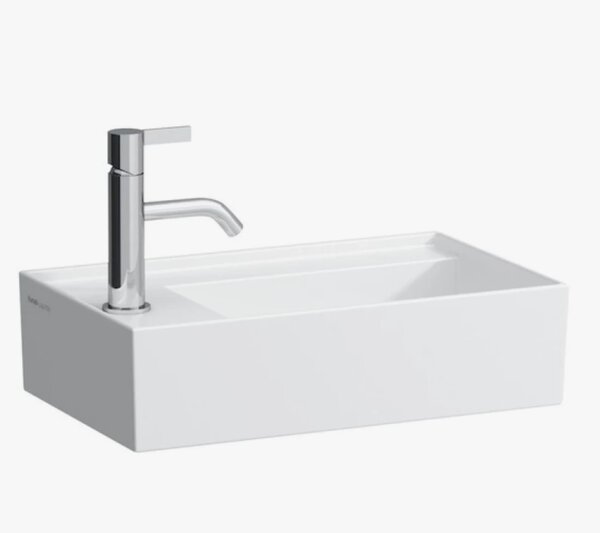 Laufen Kartell Раковина 460х280х120мм без перелива, с 1 отв. под смес, полочка слева, цвет: белый