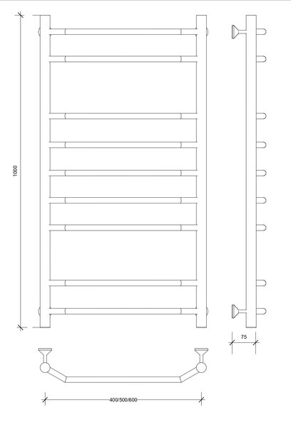 Полотенцесушитель водяной Secado Агата 2 100x60 белый матовый