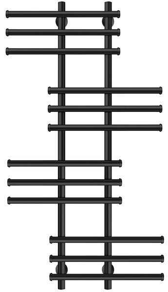 Полотенцесушитель водяной Secado Турин 5 120x20x60 черный матовый