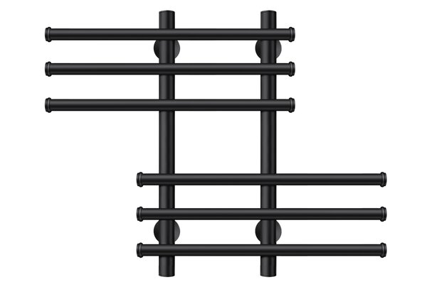 Полотенцесушитель водяной Secado Турин 5 60x20x50 черный матовый