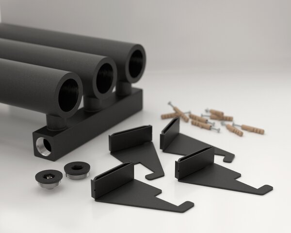 Отопительный радиатор Сунержа ДР КУМИР-0 н/ж 500х540 / 8 сек (Тёмный титан муар) 15-0340-5008