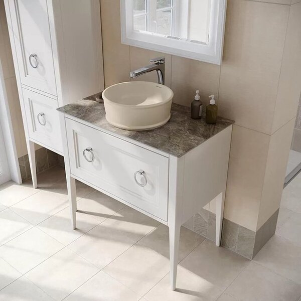 Kerama Marazzi Раковина CIRCO накладная 36*36*13,5см, без отв. под смеситель, без перелива, цвет песочный матовый