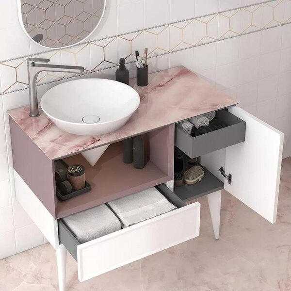 Kerama Marazzi Раковина CONO встраиваемая сверху 44,5*44,5*35см, без отв. под смеситель, без перелива, цвет белый глянцевый