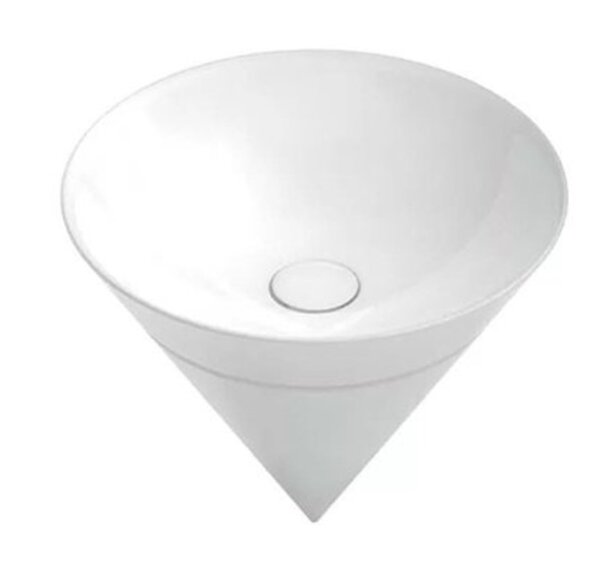 Kerama Marazzi Раковина CONO встраиваемая сверху 44,5*44,5*35см, без отв. под смеситель, без перелива, цвет белый глянцевый